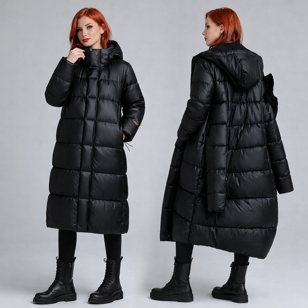 Women's Long Hooded Self-heating Graphene Cotton-padded Jacket 🎠Livraison offerte Gratuitement 🎠– Image 6