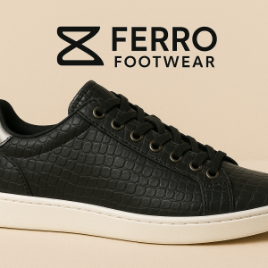 Ferro Footwear Noir Croco Classique ØØ°Ø§Ø¡ “أسود نقشة Ø§Ù„ØªÙ…Ø³Ø§Ø (🎠Livraison gratuite)