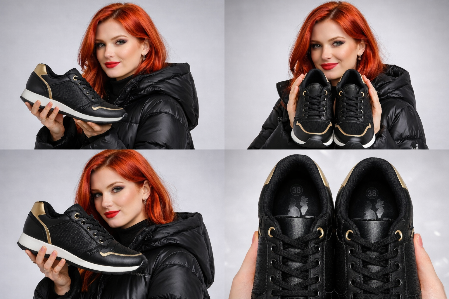 🖤 Sneakers Premium FERRO Footwear – Noir & Or 🖤 ØØ°Ø§Ø¡ FERRO الرياضي Ø§Ù„ÙØ§Ø®Ø± – أسود مع لمسة ذهبية – Image 2