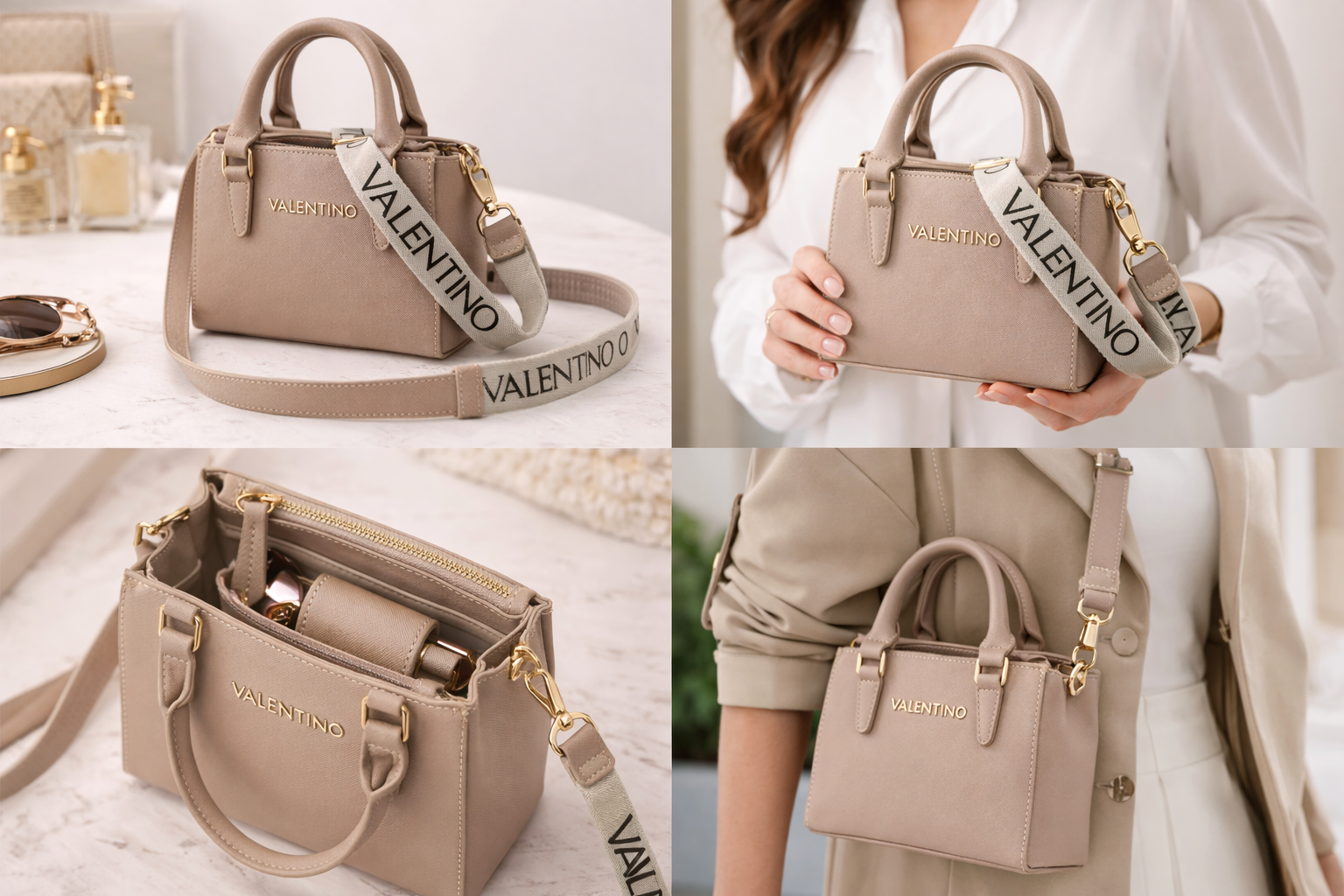 Mini sac Valentino taupe – Image 7